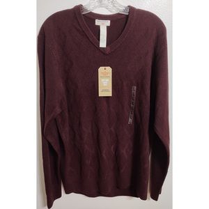 NWT Dockers Burgundy Sweater Size Large
